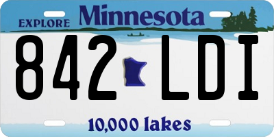 MN license plate 842LDI