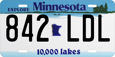 MN license plate 842LDL