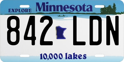 MN license plate 842LDN