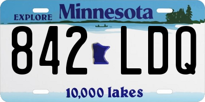 MN license plate 842LDQ
