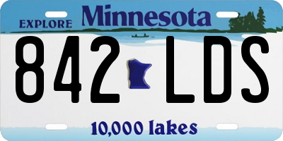 MN license plate 842LDS