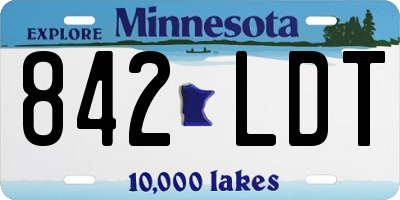 MN license plate 842LDT
