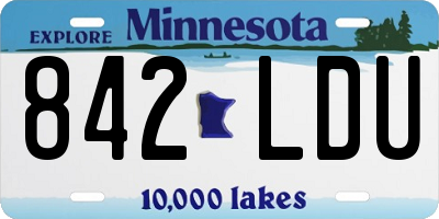 MN license plate 842LDU