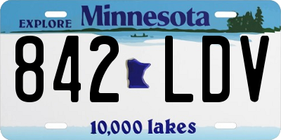 MN license plate 842LDV