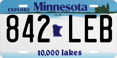 MN license plate 842LEB