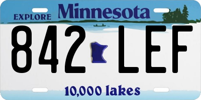 MN license plate 842LEF