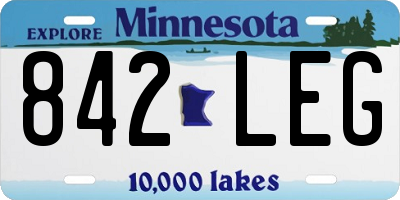 MN license plate 842LEG