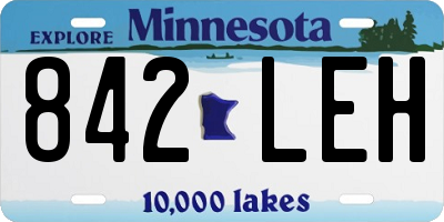 MN license plate 842LEH