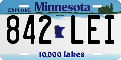 MN license plate 842LEI