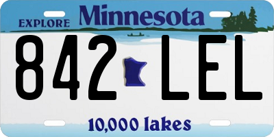 MN license plate 842LEL