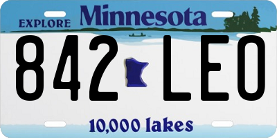 MN license plate 842LEO