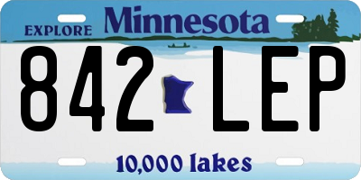 MN license plate 842LEP