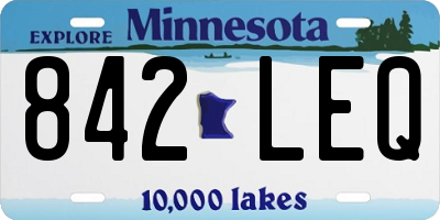 MN license plate 842LEQ
