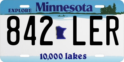 MN license plate 842LER