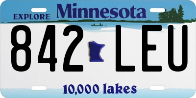 MN license plate 842LEU