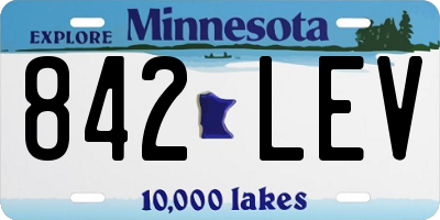 MN license plate 842LEV