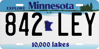 MN license plate 842LEY