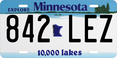 MN license plate 842LEZ