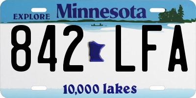 MN license plate 842LFA