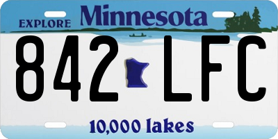 MN license plate 842LFC