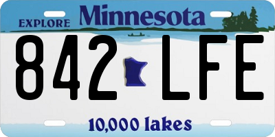 MN license plate 842LFE