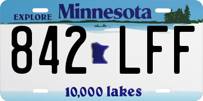 MN license plate 842LFF