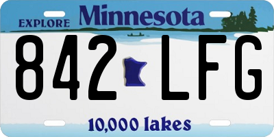 MN license plate 842LFG