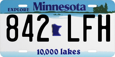 MN license plate 842LFH