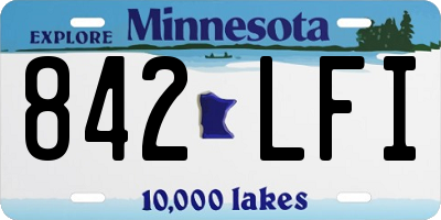 MN license plate 842LFI