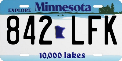 MN license plate 842LFK