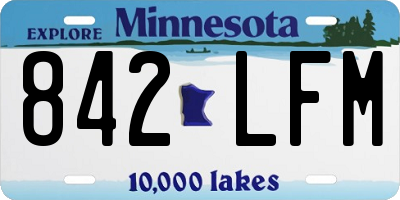 MN license plate 842LFM