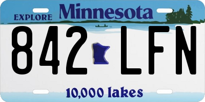 MN license plate 842LFN