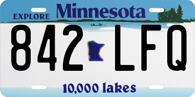 MN license plate 842LFQ