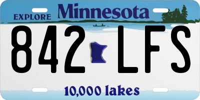 MN license plate 842LFS