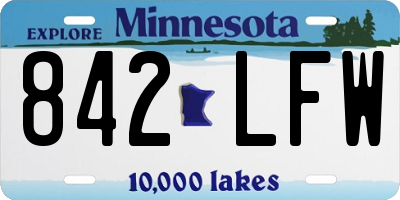 MN license plate 842LFW