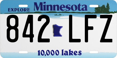 MN license plate 842LFZ