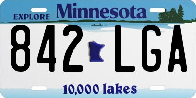MN license plate 842LGA