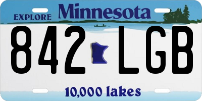 MN license plate 842LGB