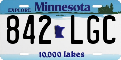 MN license plate 842LGC