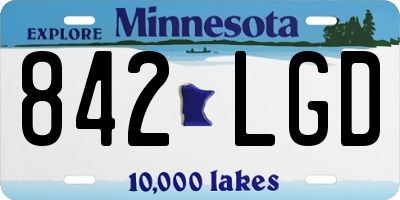 MN license plate 842LGD