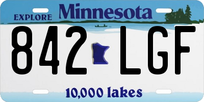 MN license plate 842LGF