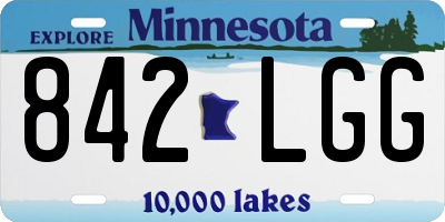 MN license plate 842LGG
