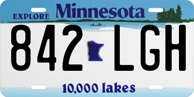 MN license plate 842LGH