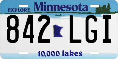 MN license plate 842LGI