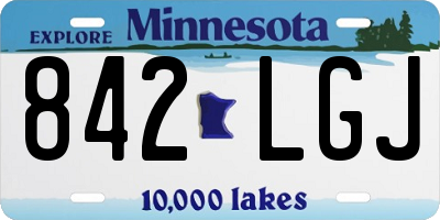 MN license plate 842LGJ