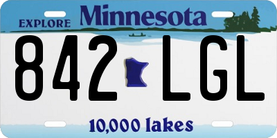 MN license plate 842LGL