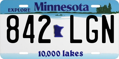MN license plate 842LGN