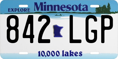 MN license plate 842LGP