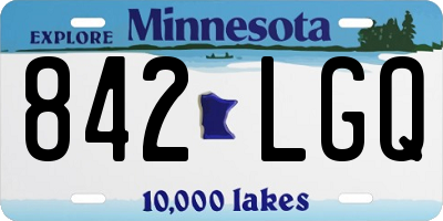 MN license plate 842LGQ