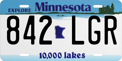 MN license plate 842LGR